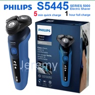 PHILIPS S5445 Electric Shaver Support Wet &amp; Dry  360-D Flexing Heads Fully Washable LED Display Travel Lock Ni-MH Battery Level Indicator