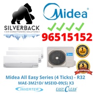 MIDEA ALL EASY SERIES (4 TICKS) SYSTEM 3 AIRCON WITH INSTALLATION
