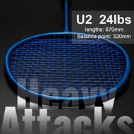 Badminton Racket Single 100% Original Design Full Carbon 18 or 24 Lbs Training