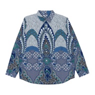 M231 Kemeja Pria Batik Panjang Biru 1722B