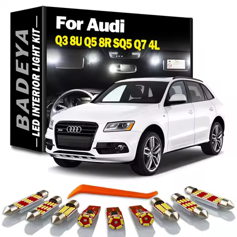 BADEYA Canbus Car LED Interior Reading Dome Light Kit For Audi Q3 8U Q5 8R SQ5 Q7 4L 2008- 2014 2015