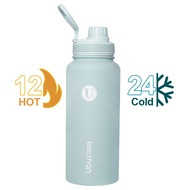 Ubuzima 32oz Insulated Tumbler Water Bottle Wide Mouth w/ Flip Cap 1000ml Thumblers Hot and Cold Vac