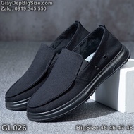 Giày lười vải giày xỏ cỡ lớn 45 46 47 48 cho nam cao to chân ú bè. Big size canvas slip-on shoes for
