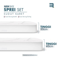Height 40cm [SINGLE] - Aesthetic Bed Sheet 90x200/ 100x200/ 120x200/ 140x200 || Anti-slip rubber Bed