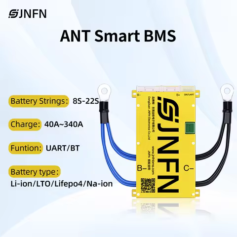 ANT BMS 8s 24v 10s 36v 13S 16s 48v 20s 60v lifepo4 3.2V 3.7V 18650 21700 Battery Smart bms Bluetooth