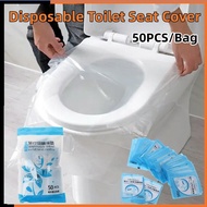 50PCS Disposable Toilet Seat Cover Travel Portable Waterproof Kertas Perlindungan Tempat Duduk Pelapik Tandas