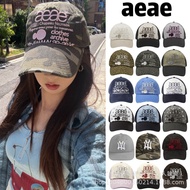 Aeae Color-Blocking Letter Embroidered Baseball Cap