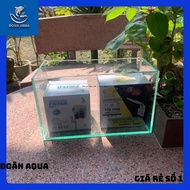 Desktop mini fish tank, 30x20x20 with hidden glue and hand-sharpened edges. Broken due to transporta