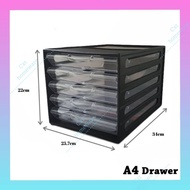 🏆Hot Selling🔥5 Tiers Document Drawer / A4 Paper Drawer / Stationery / Plastic Drawer/Felton 5 Tier A4 Tray Laci  8575