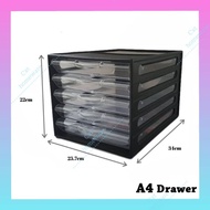🏆Hot Selling🔥5 Tiers Document Drawer / A4 Paper Drawer / Stationery / Plastic Drawer/Felton 5 Tier A
