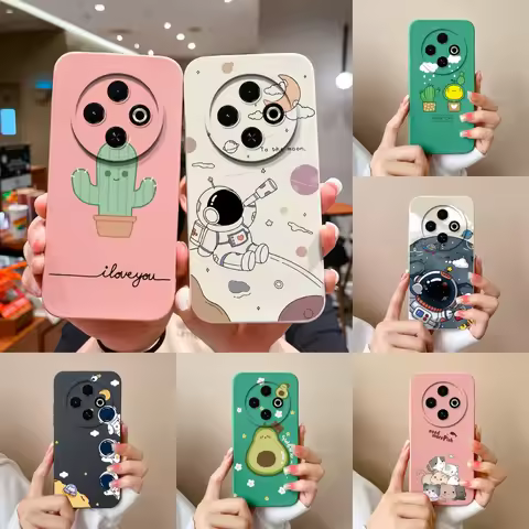 Case For Tecno Spark 30 30C Cartoon Astronaut Liquid Silicone Durable Fashion Back Cover For Tecno S