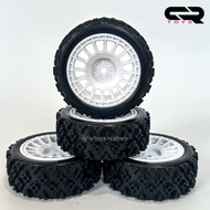 CRtoys 4pcs RC Rally 1/10 Soft Tires + 12mm 1.9mm hex rims / RC Wheels Rally Soft Tire / Tire Wheel 