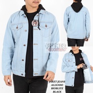 Jaket Jeans Hoodie Pria - Jaket Jeans Bertudung Aliando - Hoodie Jeans Terbaru