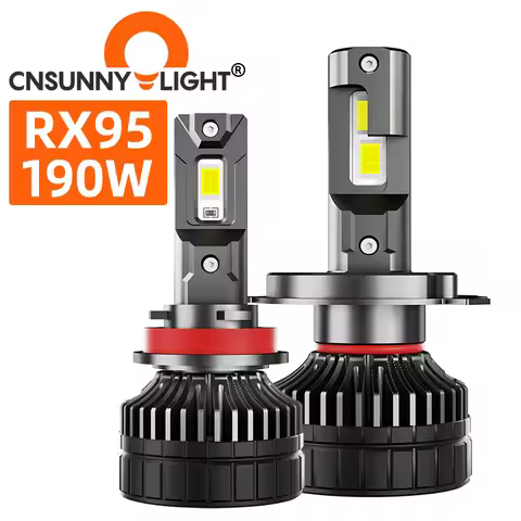 RX95 190W 90000LM H7 H4 H1 LED Car Headlight Bulbs 6000K H11 H8 9005 9006 9012 D1S D2H D2S Canbus Fo