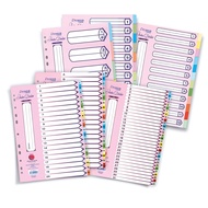 Campap Index Divider - 5 / 10 / 12 Colours | Numbers | Alphabetical | Daily