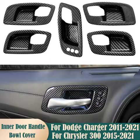 For Dodge Charger 2011-2021 Car Inner Door Handles Bowl Cover 5pcs Anti-Scratch Decora Frame For Dod