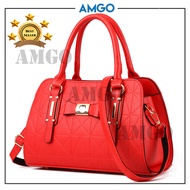 AMGO [Black] Premium Quality Women Handbag Fashion Handbag with Premium Material Handbag Handbeg Wan