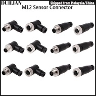 DUILIMY M12 Sensor Connector, Male Female Socket Sensor Plug M12 Aviation Plug, M12 Sensor Cable Con