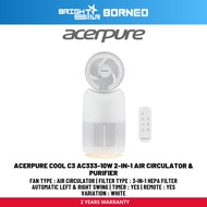 ACERPURE Cool C3 AC333-10W 2-IN-1 Air Circulator & Purifier - White