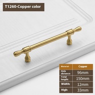 Vintage Gold Brass Cabinet Door Handle Drawer Knob and Handle Modern Simple Wardrobe Door Handle Sol