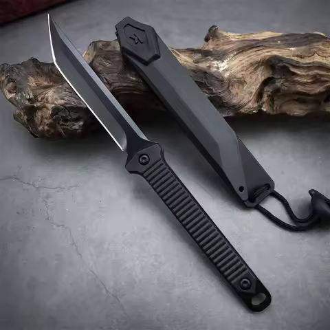 4008 Fixed‑Blade EDC Knife High‑Hardness 8Cr13MoV Steel Blade Nylon Fiberglass Handle Multifunctiona