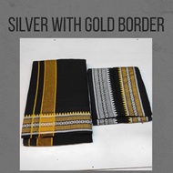 Ayyapan Veshti /  Sabarimalai | Men Cotton Black Dhoti / Art silk 8 Molam / 8X4 Veshti Hemaa