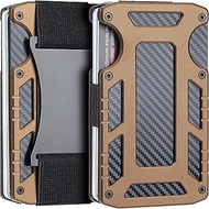 1TG Tactical ID Card Holder Carbon Fiber Card Holder for ID Credit Cards 1-15 Card Capacity Coyote B