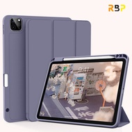 Rbp silicon mềm màu hồng trơn vỏ ốp ipad cho ipad gen10 10.9 mini6 8.3 với khay bút chống rơi ipad a