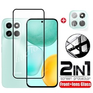 Honor X6c 4G 2in1 Tempered Glass Film For HONOR X6c HonorX6c 4G 2025 Screen Protector Soft HD Camera