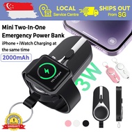 [SG Ready Stock] 2000mAh Mini Power Bank Emergency Supply Magnetic Wireless Charger Powerbank For iWatch iPhone