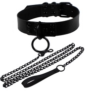 【HOT】℗┅ Adjustable Bandage Collar and Leash Sex Slave Necklace Pu Leather BDSM Choker for Sexo Restraints Sexual Gay