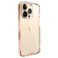 HODA 好貼 晶石玻璃軍規防摔殼 iPhone 14 Pro 粉金色 1個