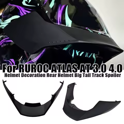 Motorcycle Helmet Decoration Rear Helmet Big Tail Track Spoiler Accessories For RUROC ATLAS AT 3.0 4