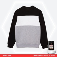 Oversized Sweater Combination 3D Black White Gray M-6XL Crewneck Men's Sweater Men's Sweater