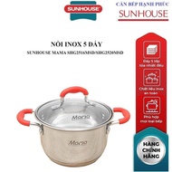 SUNHOUSE MAMA 5-bottom stainless steel pot SHG2516MSD /SHG2520MSD_16cm - Can be used on induction co