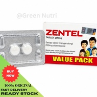 Zentel 200mg 2s & 4s Deworm / Ubat Cacing Zentel tab 2s & 4s/ Zentel suspension 400mg/10ml