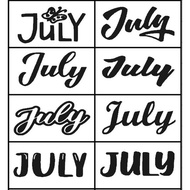 STICKER BALLOON JULY - 4X6 INCH FOR 10 INCH BALLOON