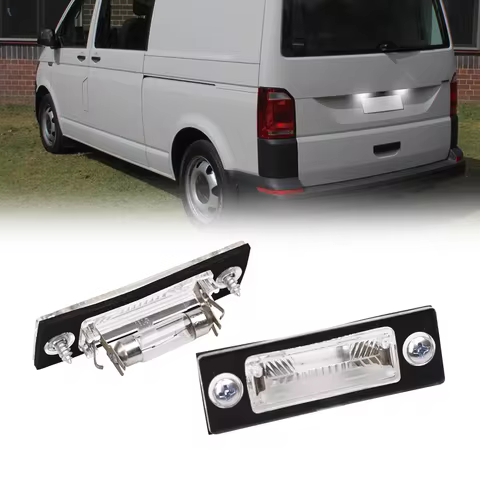 2PCS Number License Plate Light Lamp Left Right for VW Passat B5.5 B6 Caddy MK3 Golf Transporter T5 