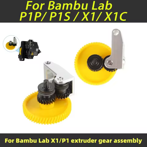 Upgraded Nano-Coated Extruder Gear For Bambu Lab P1P/P1S/X1C/X1E 3D Printers High End Panda Claw 3D 