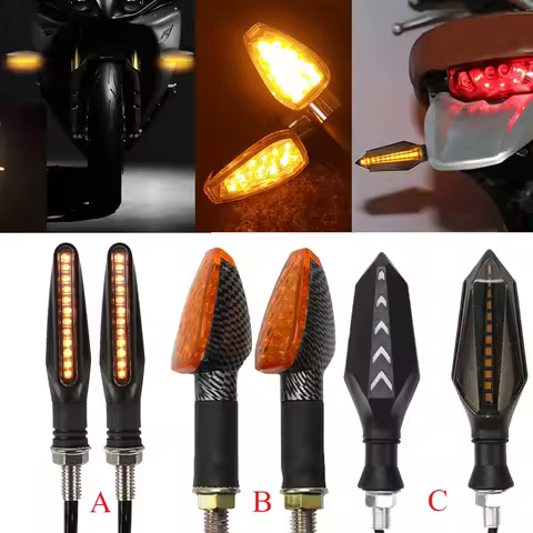 Universal motorbike Flashing Turn Signal Light 12 LED lights For Suzuki GSF 650 600 S N 1200 400 BAN