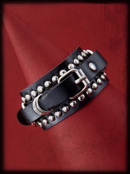 ROMWE Grunge Punk 鉚釘裝飾PU皮革手環