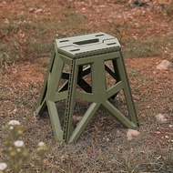 Portable Folding Stool High Leg Square Stool Camping Portable Plastic Stool Bench Barbecue Stool Lei