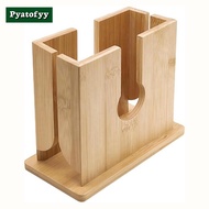 Wood Bagel Slicer Holder Wood Bagel Cutter Anti Slip Bread Cutter Slicer for Large Bagels English Mu