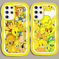 A-27 Tweety bird TPU Casing for Samsung S21 S25 S22 S20 FE Ultra Plus Transparent Case
