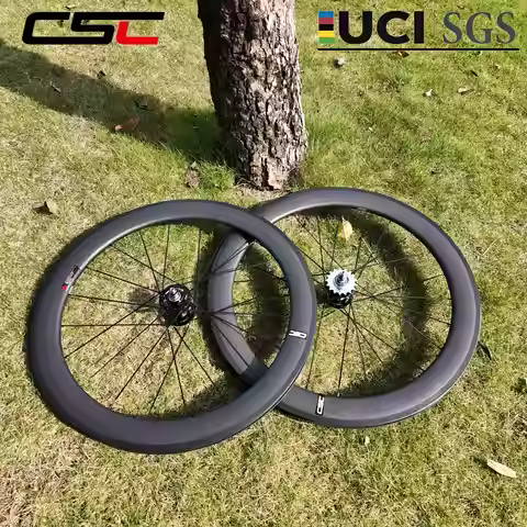 CSC 700C Track Bike CSC Carbon Wheelset Pixie 60mm 30mm Fixie Bike Wheels 700C Track Clincher Tubele