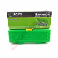 Tekiro Socket Wrench Set 10 Pcs 8 - 24 Mm Plastic Box