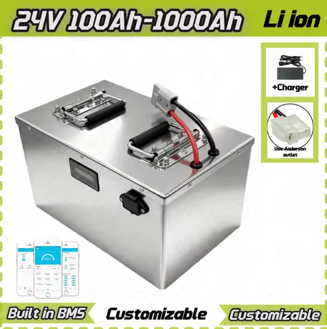 24V Lifepo4 Battery Pack100Ah 200Ah 300Ah 400Ah 500Ah 600Ah 800Ah 1000Ah Lithium for 2KW Solar Syste