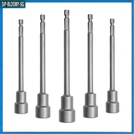 【1.15】 150mm Long 6mm-19mm Hexagon Nut Driver Drill Bit Socket Wrench Extension Sleeve