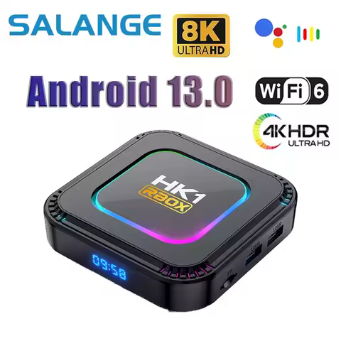 Salange TV BOX HK1RBOX K8 4G 32G 64G 128G 5G WIFI6 4K 8K 3D BT Smart TVBOX Google Global Media Playe
