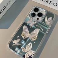 Butterfly mirror phone case suitable for iphone 15 Pro max/14/13 Apple phone case iphone 7plus/8plus anti-fall phone protective case iphone x/xr/12pro